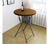 Highdi Couleur Unie Nappe Ronde avec Bord Élastique, Nappe de Table Anti-Tache Antidérapante Nappe Jardin Exterieur Protection Table Ronde Extensible (ф60cm,Curry Clair)