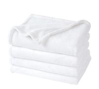 Highdi Couverture Polaire Plaid, Couleur Unie Jeté de Canapé Douillette Grande Taille Couverture Chaude et Douce Couverture d'hiver pour Chambre Canapé Lit (Blanc,100x150cm)
