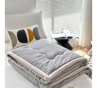 Highdi Edredon Été Réversible Couleur Unie Nordique, Été Microfibre Douce Couette, Couette Poids Léger Couette Enfant Lavable, pour Couette 2 Personnes (Gris,150x200cm)