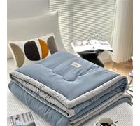 Highdi Edredon Été Réversible Couleur Unie Nordique, Été Microfibre Douce Couette, Couette Poids Léger Couette Enfant Lavable, pour Couette 2 Personnes (Bleu,110x150cm)