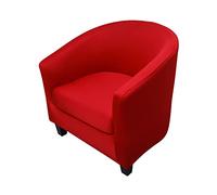 Highdi Housse de Fauteuil Cabriolet Chesterfield 2 Pièces, Extensible Couverture de Fauteuil Housse de Canapé Lavable Revêtement de Chaise Protecteur de Fauteuil (Couleur Unie - Rouge)