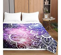 Highdi Mandala Style Bedding Couette 220 x 240 cm, Ete Douce Microfibre Couette, Couette Imprimée 220x240 Poids Léger Couette Enfant, pour Couette 2 Personnes (200 * 230cm,Ciel étoilé)