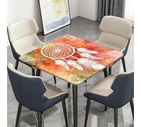 Highdi Nappe de Table Lavable, Carrée, avec Bord Élastique, pour Jardin, Intérieure Extérieure, Résistante Aux Intempéries, Anti Taches, Attrape-Rêves (Graffitis,170x170cm)