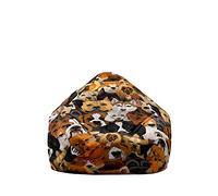 Highdi Pouf Poire Housse de Pouf pour Enfants Adultes, Chien Mignon Rangement de Jouets Stockage, Grande Pouf pour Fauteuil Poire Déco pour Salon Intérieur Extérieur (Famille de Chien,100x120cm)