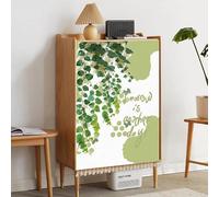 Highdi Rideau Cuisine Courts, Rideau Placard Anti Poussière Auto-Adhésif sans Perçage, pour sous Evier Cuisine Porte de Placard Étagères Meuble (Nature,90x120 cm)