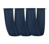 Highdi Tenture Mariage Plafond, Rideaux de Plafond Mousseline de Soie Tenture Mariage Semi Voile pour Arche de Mariage, Fête Prénatale (Bleu Marine,150x600CM)