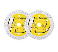 HIGHDRIL 75mm Disque Diamant - 2 pièces 75mm x 10mm Lames de Scie Circulaire pour Céramique, Porcelaine dure, Carreaux émaillés, Marbre pour Bosch GWS 10.8-76 (Lame Turbo)