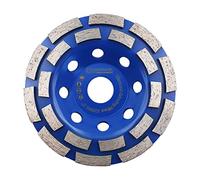 HIGHDRIL Disque Diamant Meuleuse 125mm - Double Rangée Meule pour Ponçage et Polissage du Béton Maçonnerie Granit Marbre Pierre Naturelle