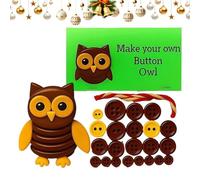 Highland Cow Button Ornement Kit - ABS 4x5cm | Boutons de Noël amusants pour l'artisanat Décoration saisonnière Fournitures de fête de vacances| Highland Cow Button Craft Entryway Shops Wreaths Car