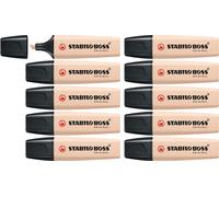 Highlighter - STABILO BOSS ORIGINAL NatureCOLORS - Pack of 10 - Beige