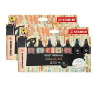 Surligneur Stabilo Boss couleurs assorties nature - Pochette de 8
