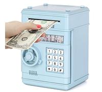 Highttoy Coffre-Fort Tirelire Electronique Enfant avec Code, Bleu Clair
