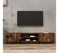 Higsose Meuble TV Salon Chêne Fumé 180x31,5x40 cm Bois d'ingénierie Armoire Télévision Dessus Stable et Robuste Vitrine d'affichage Placer Photo Objets Décoratifs Décoration Intérieure