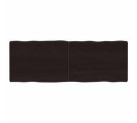 Higsose Plateau De Table en Chêne Massif 140x50 Cm Gris Foncé, Bord Vivant, Dessus De Table De Remplacement pour Cuisine Ou