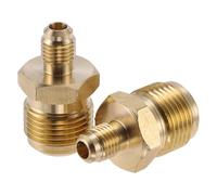 Hihaha 2 Pcs Raccord En Laiton Pour Climatisation Raccord De Reduction En Laiton Joint De Prolongation En Laiton Connecteurs De Tuyauterie 1/4" x 5/8"