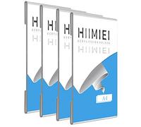 HIIMIEI A4 Support de Panneau en Acrylique avec Ruban Adhésif 3M | Lot de 4 Porte-Affiche Mural Transparent, Panneau Mural, Porte-menu pour Bureau, Magasin, Restaurant, sans perçage