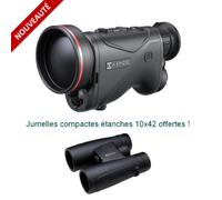 HIKMICRO CONDOR CQ50L 2.0 - Monoculaire de vision thermique avec télémètre laser intégré + Jumelles 10x42 offertes !