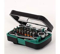 HIKOKI 750362 - Set 24 puntas de atornillar + adaptador hexagonal + llave de carraca + portapuntas magnético
