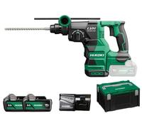 HIKOKI Akku Bohr & Meißelhammer DH1826DAWPZ, SDS-plus (18V, 5,0 Ah Li-ion Akku, Schlagenergie: 3,2 J, Volllastschlagzahl 2. Gang: 0-4300 min-1, Brushless, Bohren und Meißeln) Zubehör im HSCIII Koffer