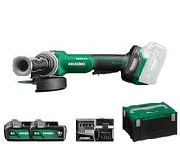 Meuleuse Ø125mm 18V 5,0Ah Brushless - HIKOKI - G1813DFWQZ Inter.homme mort - poignée anti-vib.- Hitcase