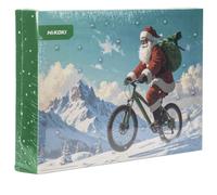 HIKOKI Calendrier de l'Avent 2026 avec Outils de vélo - Coffret Cadeau 24 | Avec mini cliquet, embouts, rivet à chaîne, démonte-pneus, tendeur de rayons, outil de valve, sac de selle et lampe torche