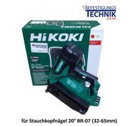 HiKOKI Cloueur sans fil Cloueur à tige Cloueur à tête refoulé NT1865DA Basic 32-65mm pour clous à tête refoulé 20° BR-07
