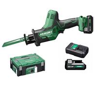 Scie sabre 50mm 12V PEAK 2x 2,5Ah - HIKOKI - CR12DAWEZ - HitCase, 2 batteries + 1 chargeur + 1 lame