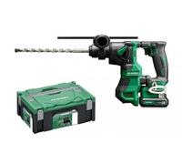 HiKOKI - Marteau perforateur sans fil 12V, 2 batteries 4,0 Ah Li-Ion, chargeur DH12DDWHZ