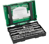 HiKOKI Foret marteau SDS-plus cassette 10 pièces, jeu de forets, foret à béton, foret à pierre