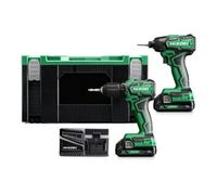 HiKOKI HiKOKI Kit combiné sans fil KC18DDWFZ 18V Brushless 4 pièces Quantité:1
