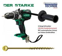 HIKOKI Hitachi Perceuse-visseuse sans fil 18,0 volts DS18DC DS18DBL2 Basic sans batterie 136 Nm