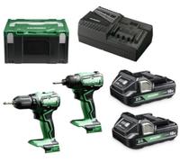 HiKOKI KC18DDWFZ DS18DD + WH18DD (2x 18V/2,0Ah)+HSC III