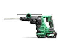 HiKOKI - Marteau combiné sans fil 18 V, 2 batteries 5,0 Ah Li-Ion, chargeur DH1826DCWPZ
