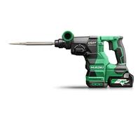 HiKOKI - Marteau combiné sans fil 36 V, 2 batteries 5,0 Ah Li-Ion, chargeur DH3628DAWRZ