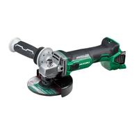 HiKOKI Meuleuse d'angle sans fil G18DBBLW2Z 18 V 125 mm avec poignée supplémentaire, bride et écrou de serrage isque à ébarber, HSC II