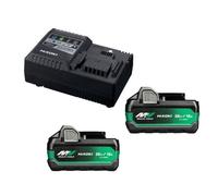 HIKOKI Pack 2 batteries 18/36V Multivolt 2,5 Ah avec Chargeur - UC18YSL3WHZ