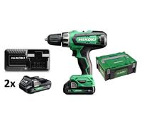 HiKOKI - Perceuse à percussion sans fil 18V, 2 batteries Li-Ion 2,0 Ah, chargeur DV18DFWCZ