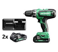 HiKOKI - Perceuse à percussion sans fil 18V, 2 batteries Li-Ion 2,0 Ah, chargeur DV18DFWKZ