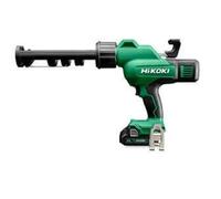 HiKOKI - Pistolet à mastic sans fil 18V, 1 batterie 2,0 Ah Li-lon, chargeur AC18DAWQZ