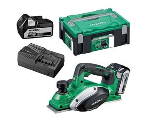 HiKOKI - Raboteuse sans fil 18V 82 mm, 2 batteries Li-Ion 5,0 Ah, chargeur P18DSLWPZ