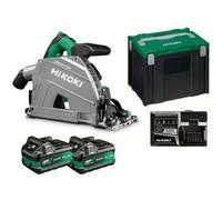HiKOKI - Scie circulaire sans fil 36 V 165 mm, 2 batteries 2,5 Ah Li-Ion, chargeur C3606DPAWVZ