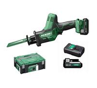 HiKOKI - Scie sabre sans fil 18 V, 2 batteries 2,5 Ah Li-Ion, chargeur CR12DAWEZ