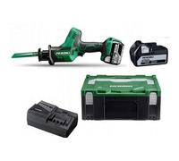 HiKOKI - Scie sabre sans fil 18 V, 2 batteries 5,0 Ah Li-Ion, chargeur CR18DAWPZ