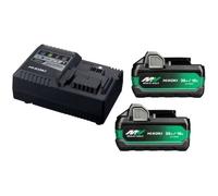 HiKOKI - Set chargeur et 2 batteries Multivolt 18/36 V 5,0/2,5 Ah UC18YSL3WHZ