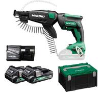 Hikoki Visseuse à chargeur W18DB WBZ 2x2,0Ah pour vis à chargeur Construction sèche