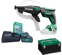 Hikoki Visseuse à chargeur W18DB WCZ 2x5,0Ah pour vis à chargeur Construction sèche