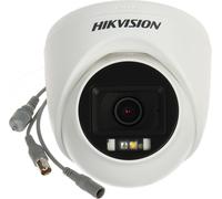 Hikvision DS-2CE76D0T-LPFS(2.8mm) Caméra Turret Audio à Lumière Hybride Intelligente 2MP Fixe