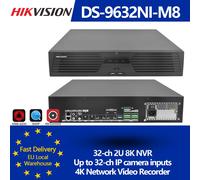 Hikvision DS-9632NI-M8 Enregistreur vidéo réseau 32 canaux 2U 8K NVR 8 interfaces SATA 2 HDMI 2 VGA prend en charge l'enregistrement vidéo réseau RAID et l'audio bidirectionnel