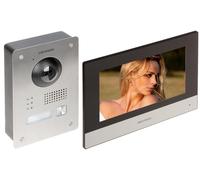 Hikvision Kit Visiophone Connecté unifamilial à 2 Fils Interphone Video Filaire Connecté avec écran Tactile 7" et WiFi Panneau Externe avec caméra FullHD Sonnette Video