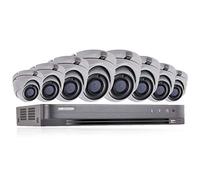 Hikvision Système de sécurité CCTV 5MP, 4K DVR 8 CH 2 To H.265 + HIK 5 MP 2,8 mm, 8x caméras, vision nocturne d'extérieur, kit, DS-7208HUHI-K1